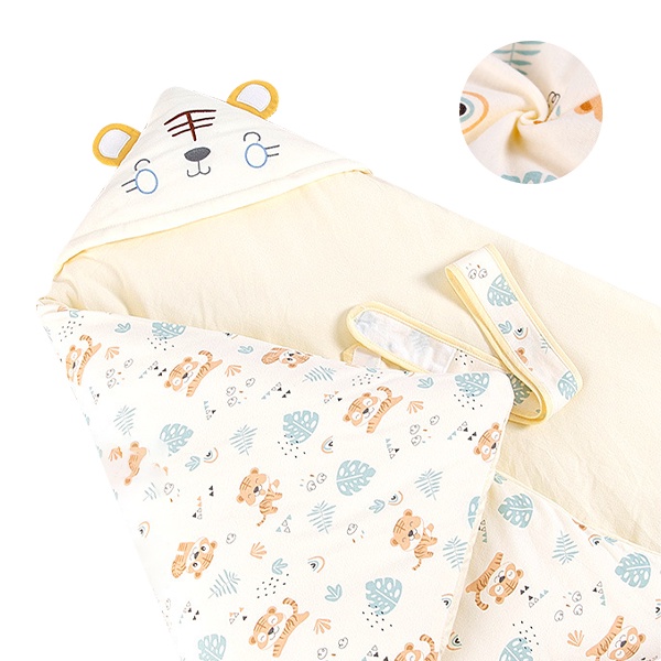 新生兒抱被 嬰兒包巾 寶寶棉被 加厚夾棉保暖寶寶蓋毯 虎寶寶 老虎造型  - 321寶貝屋