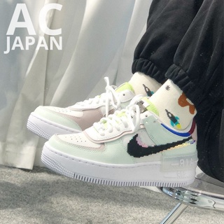 【限時免運】Nike Air Force 1 Shadow 蘋果綠 數位 鐳射 解構 女鞋 休閒 CV8480-300