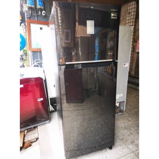 幾乎全新韓系黑色鏡面冰箱（一級節能省電)* 三星 456公升 中古雙門變頻冰箱(強化玻璃層板）