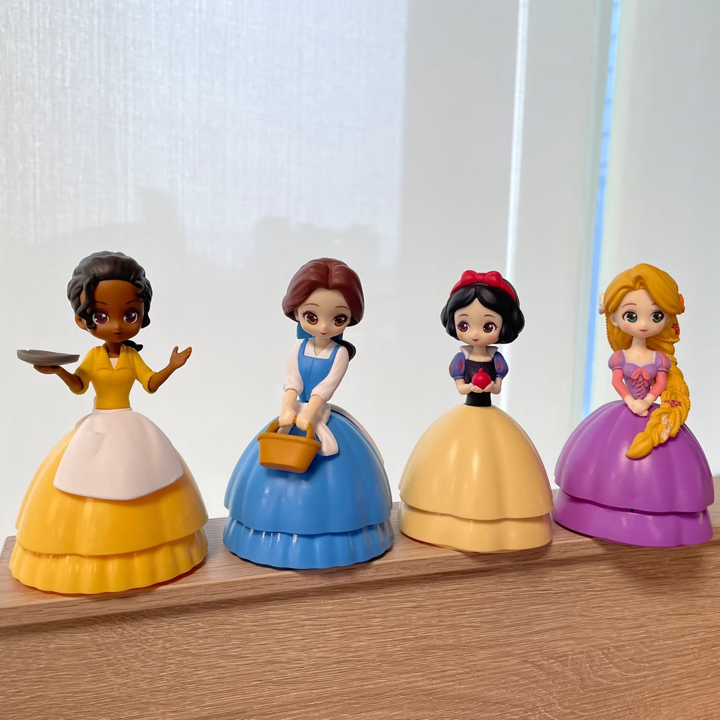 日本 BANDAI 萬代 扭蛋 迪士尼公主 環保扭蛋 四款 貝兒 白雪公主 樂佩 蒂安娜 迪士尼 盒玩 日本玩具