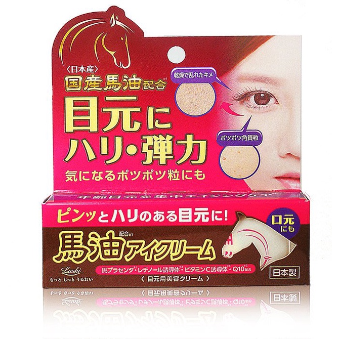 日本美妝 【COSMETEX ROLAND】Loshi 馬油眼霜 日本國產馬油彈力眼霜 20g 【Yo小舖】