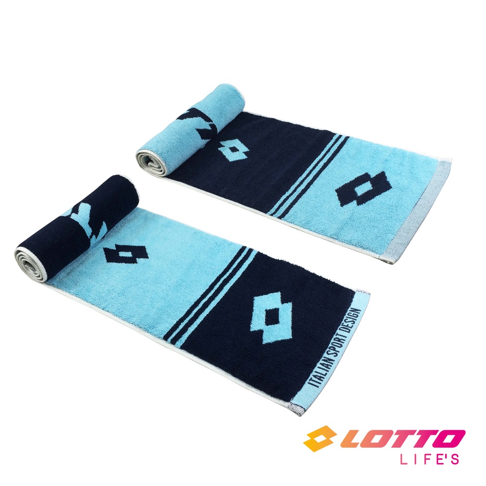 【LOTTO】經典運動毛巾(藍-LT7CUS0366)
