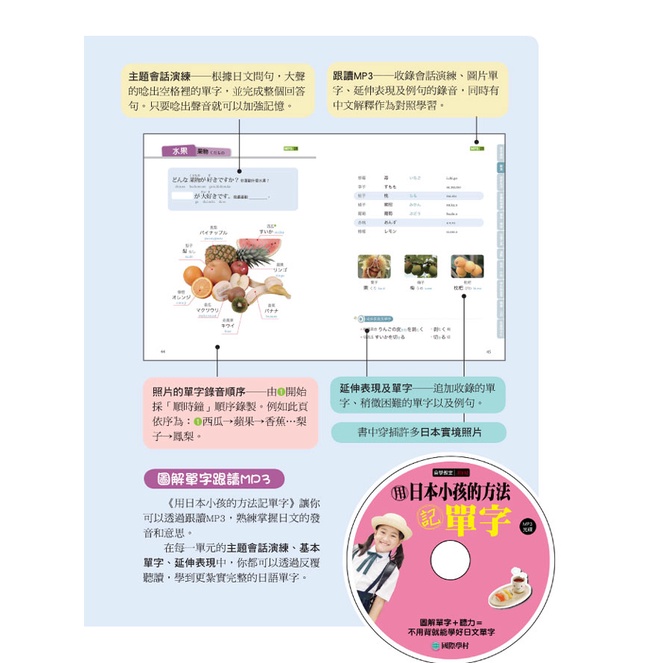 用日本小孩的方法記單字 圖解單字 聽力 不用背就能學好日文單字 二手書 近全新 蝦皮購物