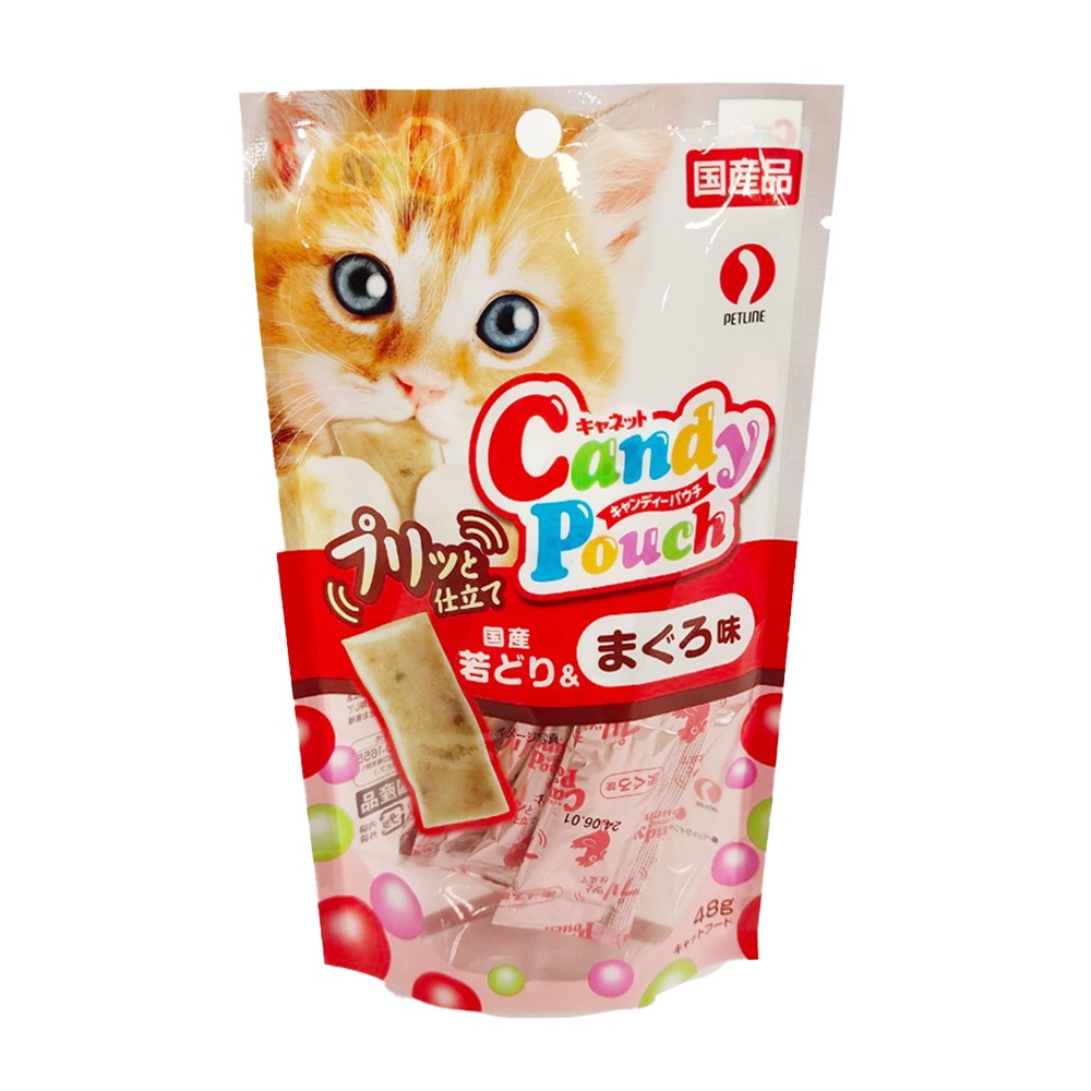PETLINE Candy Pouch 貓用一口包 雞肉+鮪魚風味 48g/包【Donki日本唐吉訶德】CCP-7