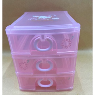 現貨正版Hello Kitty三層拉環抽屜盒 收納盒 抽屜收納盒