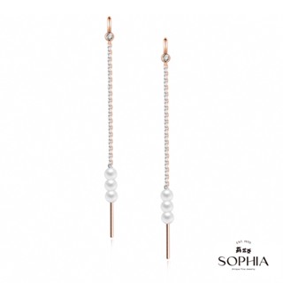 【SOPHIA 蘇菲亞珠寶】濃情密意 14RK 珍珠耳環｜情人/閨密 送禮推薦 長鍊針式耳環