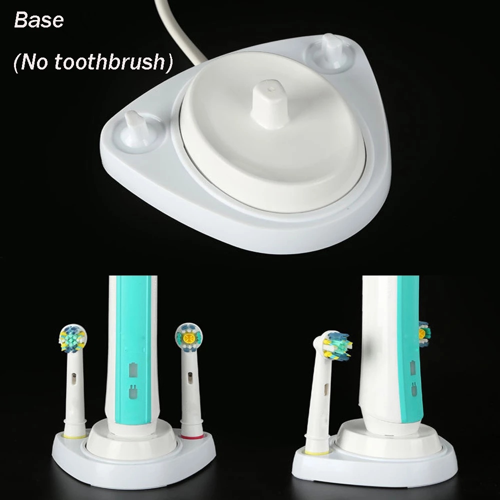 Oral-b 通用圓頭電動牙刷底座支架帶充電器孔牙刷頭接收器浴室配件收納盒