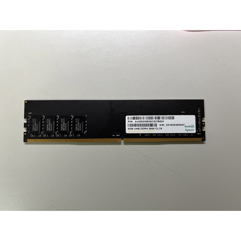 【免運費】 Apacer DDR4 8g 2666