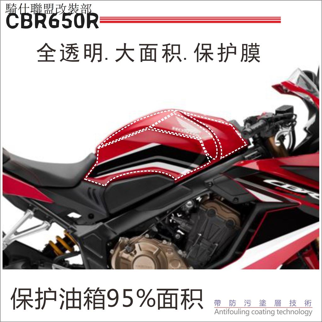 CB650R油箱貼適用於本田CBR650R CB500X機車改裝油箱大燈儀錶透明保護貼膜