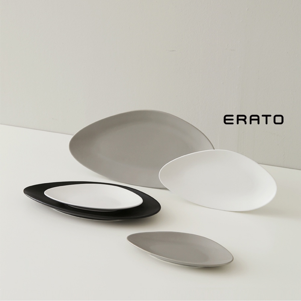 韓國ERATO 鹅卵石淺盤 33cm 38cm 三色任選 陶瓷盤 餐具 淺盤 盤子 陶瓷餐具