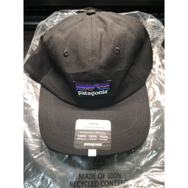 公司貨正品 Patagonia P-6 Label Trad Cap 基本款 Logo 老帽 鴨舌帽 黑色