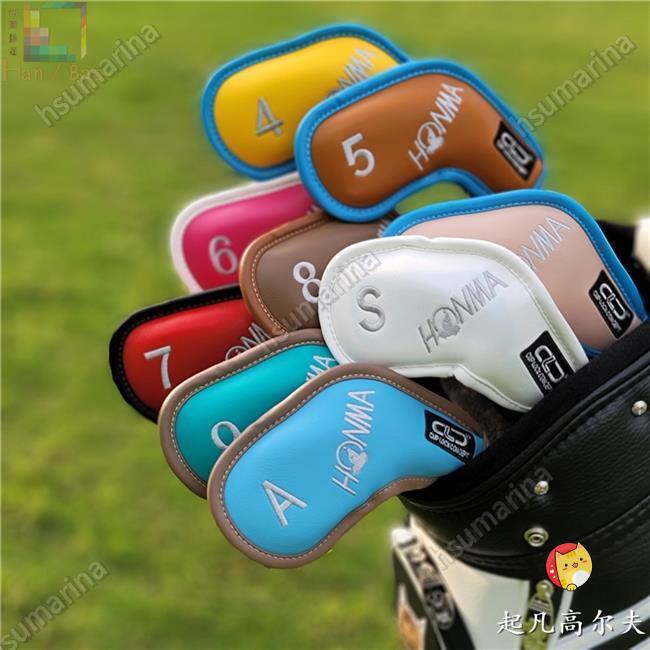 臺南熱賣+免運 可開票 紅馬HONMA高爾夫球桿套 桿頭套鐵桿組套木桿套保護帽套 磁鐵吸合支持批發