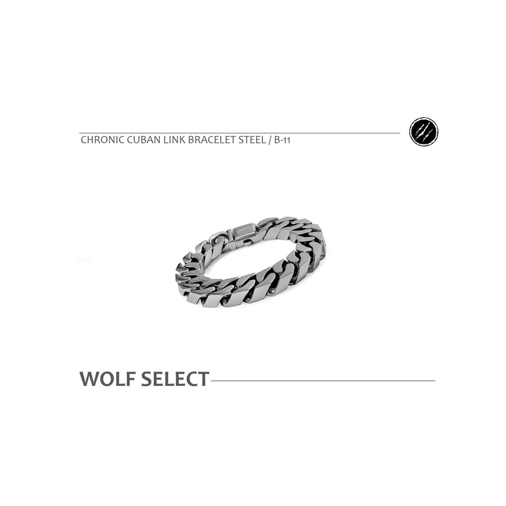 【狼嚴選】現貨當天寄 CHRONIC  B-11 / CUBAN LINK BRACELET STEEL