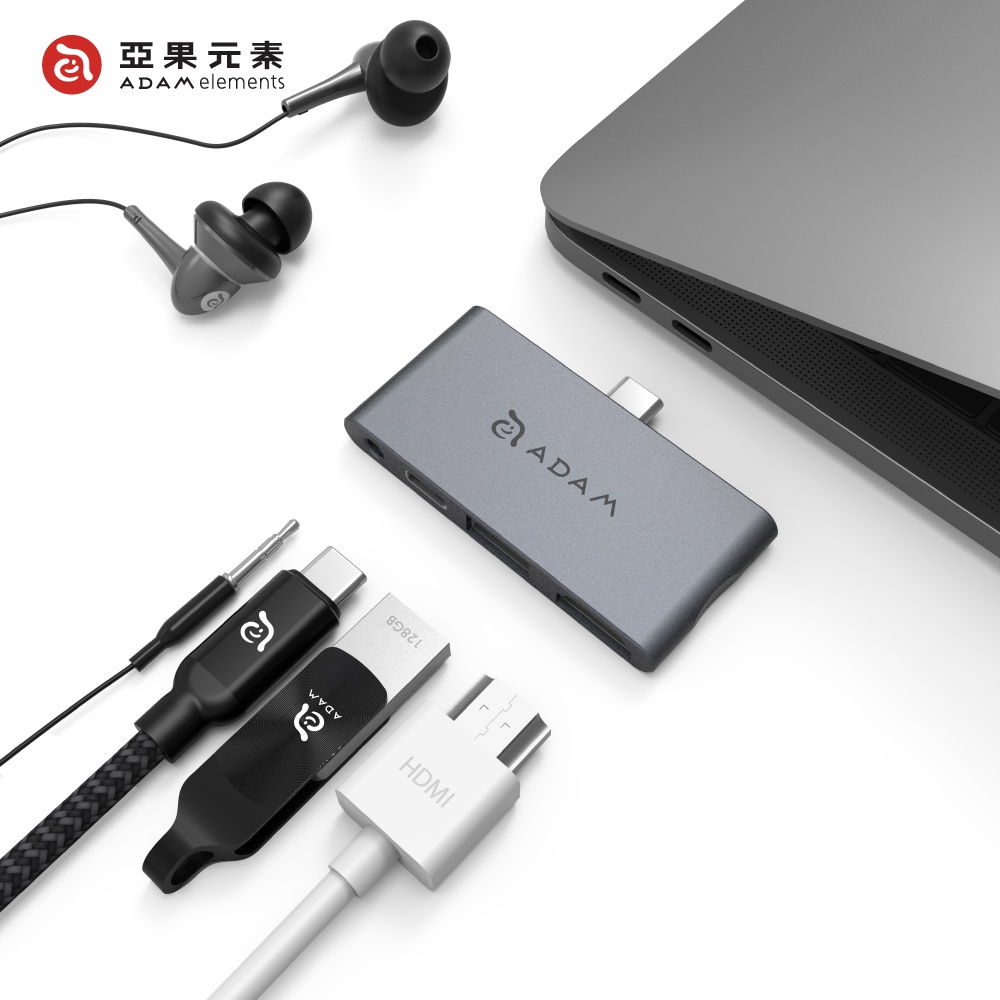 北車【ADAM 亞果元素】CASA Hub i4 USB-C 四合一 iPad Pro 影音 集線器 多媒體 轉接器