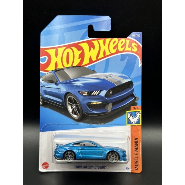 -78車庫- 1/64 Hot Wheels風火輪 Ford Shelby GT350R 福特 野馬 藍色