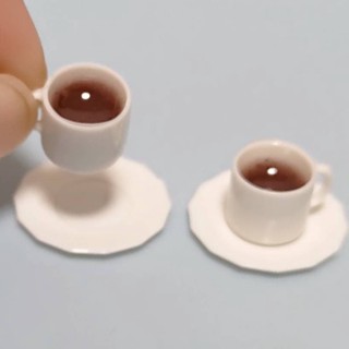 1:12 迷你 模型 咖啡杯+盤 一組價