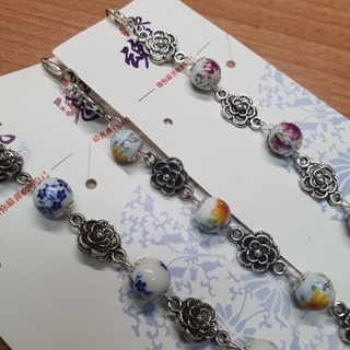 中國風圓珠陶瓷印花手鍊 China style Bracelet 青花瓷 甜美陶瓷珠