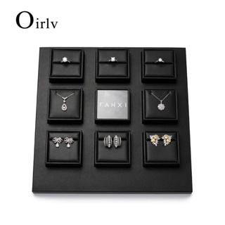 Oirlv 珠寶展示组合 戒指耳環項鍊展示可堆疊托盤 名片架 首飾展示櫃收納架 TT138