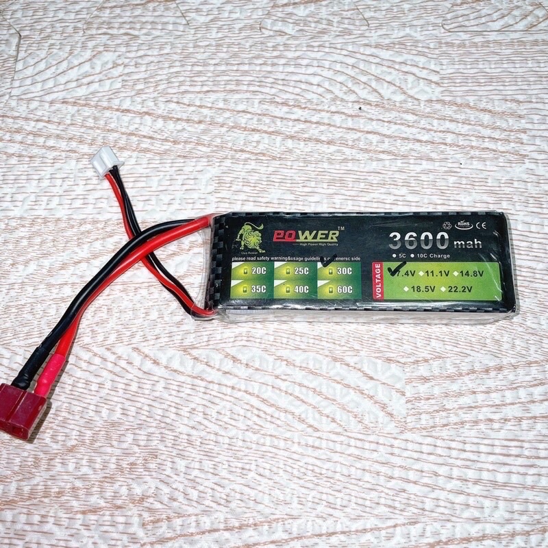 【玩美童年】現貨 全新Lion  2S Lipo鋰電 7.4V電池3600 mah 30c T插 XT60 鋰電池