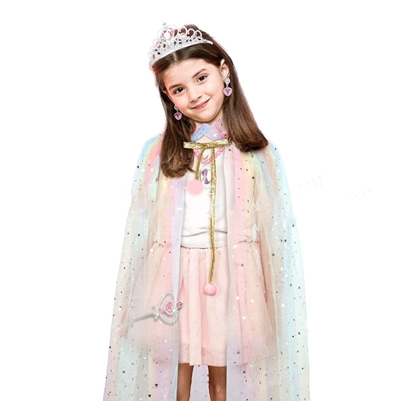 Han 牙齒仙女服裝公主派對裝扮公主披風披風首飾女孩生日服裝仙女公主服裝