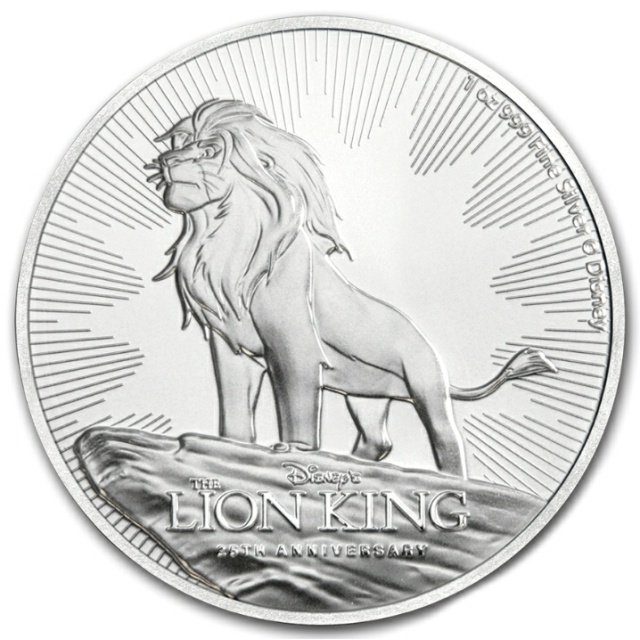 2019紐埃迪士尼獅子王25週年紀念銀幣