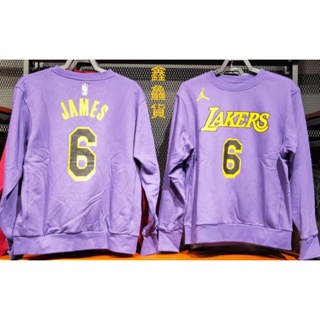 2022 11月 湖人 LAKERS JAMES LEBRON 飛人 喬丹 長袖 上衣 紫 熱身衣