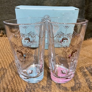 日本製不二家牛奶妹對杯 特殊造型玻璃杯C26