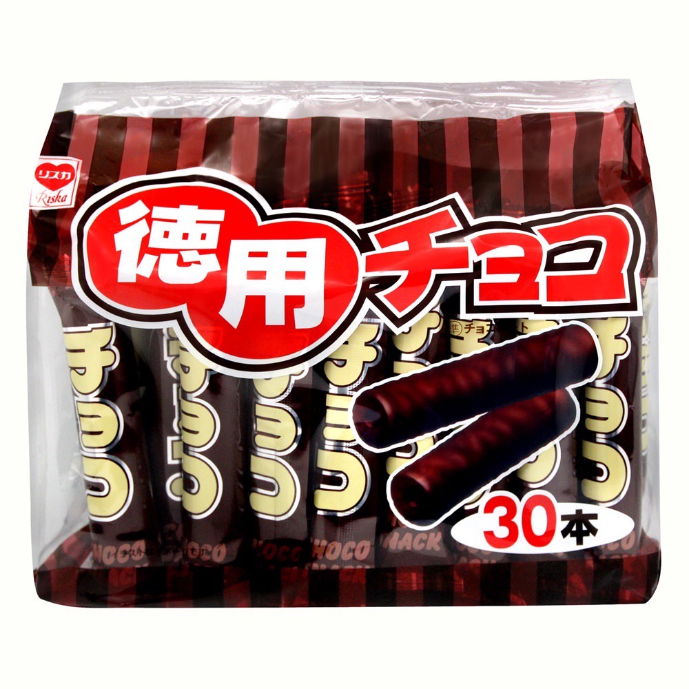 🇯🇵《日本零食》Riska力士卡可可風味棒/德用巧克力棒/巧克力玉米棒/玉米可可風味棒/濃郁巧克力棒/巧克力捲/捲心餅