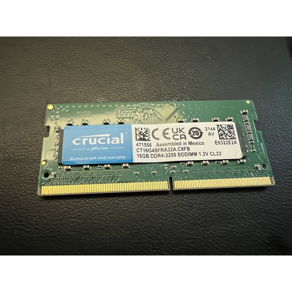 Micron Crucial 美光 DDR4 3200 16G NB 筆記型 二手記憶體