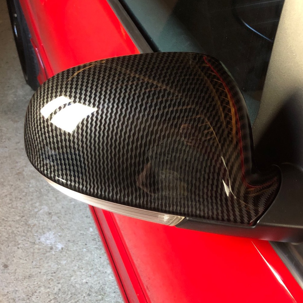 一對價 汽車百貨 福斯golf 5 IV GTI R32 MK5 passat b6 碳纖維後視鏡殼 替換式後視鏡蓋升級