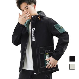 【cpmax】秋冬街頭撞色立領外套 防風 情侶裝 男裝 街頭 連帽外套 夾克 青年 帥氣 防風衣 男生衣著【c183】