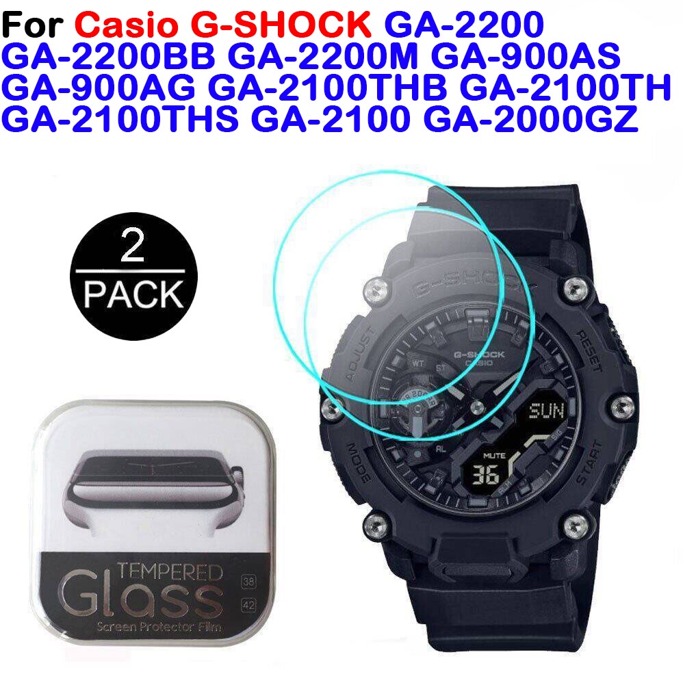 Yifilm 2PCS 鋼化玻璃適用於卡西歐 G-SHOCK GA-2200 GA-900AS GA-900AG GA-