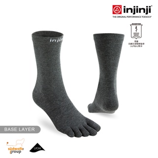 【嚮山戶外】INJINJI Liner 74%美麗諾羊毛 中筒內襪 五趾襪 石板灰 抗菌 吸濕排汗 登山 NAA2994