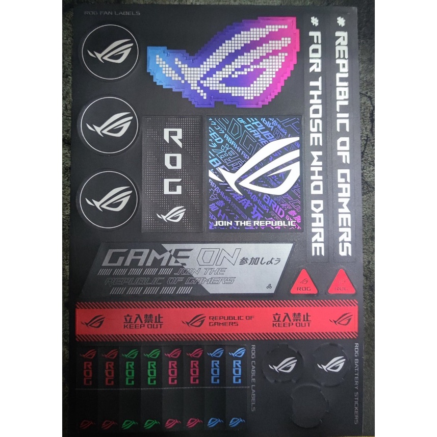 ASUS 華碩 ROG 電競 貼紙  全新系列 信仰貼紙 鑰匙圈