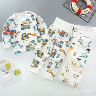 【優選精品】寶寶套裝春鞦內衣全棉高腰護肚嬰兒衣服純棉兒童鞦衣鞦褲打底睡衣ins日韓風 LHYQ