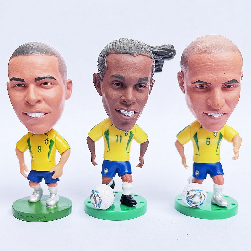 巴西足球大羅內馬爾卡洛斯人偶擺件 收藏品體育明星公仔玩偶