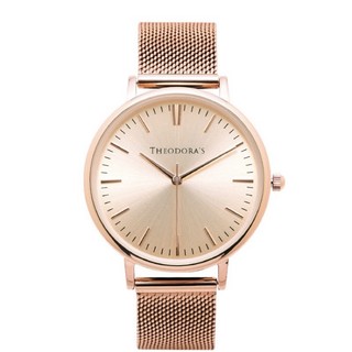 全新⌚️ 【THEODORA'S】Hera 簡約中性款金屬手錶-米蘭玫金【希奧朵拉】