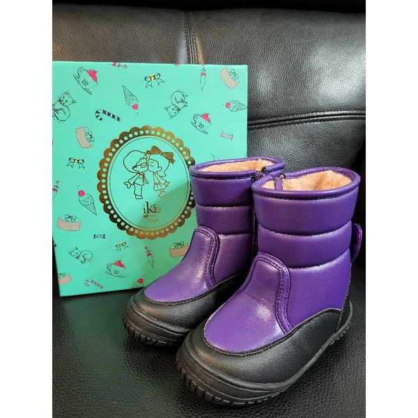 iki2專櫃女童雪靴～紫色兔兔