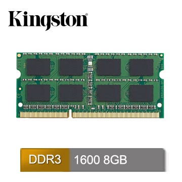 Kingston 金士頓 DDR3-1600 8GB NB用記憶體 (KVR16S11/8) 一組共2條