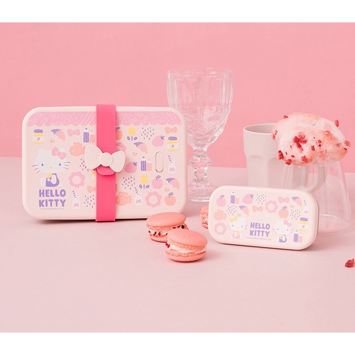 💎贈 夢幻圍裙 絕版 VIIDA  Hello Kitty 夢幻日常組  L 便當盒  便當 不鏽鋼 矽膠 餐盒