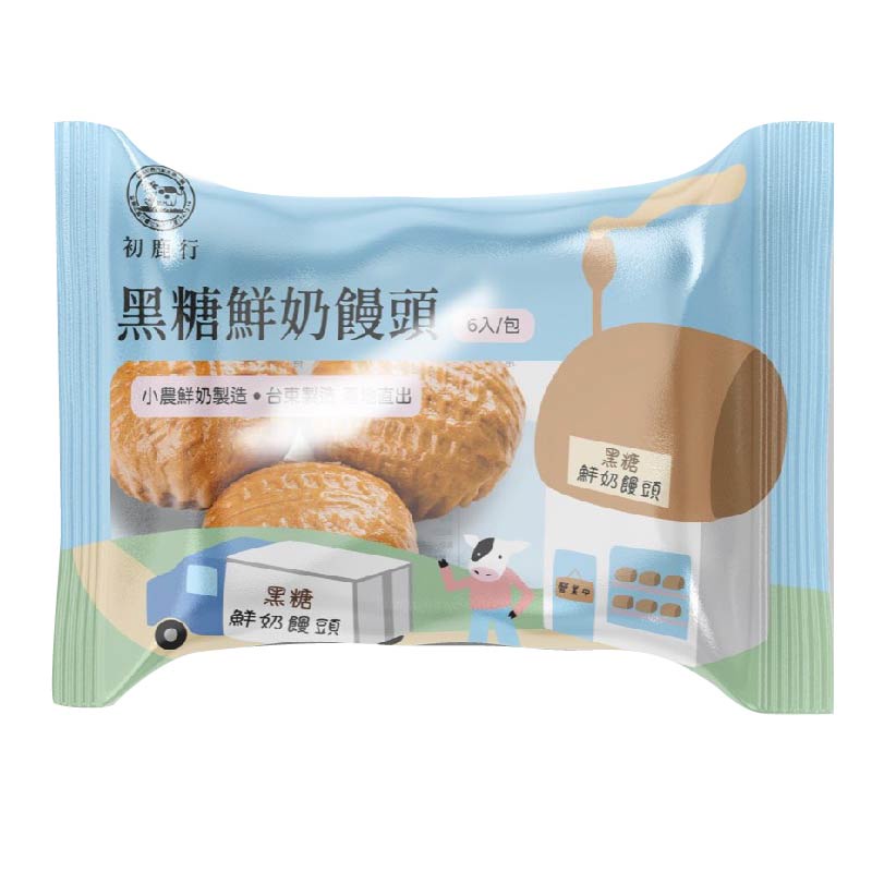 初鹿行 黑榶鮮奶饅頭(冷凍) 360g【家樂福】