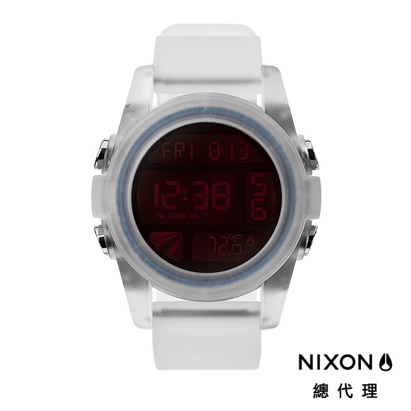 NIXON UNIT 白透明 膠錶帶 鏡面款 特殊設計 運動玩家 電子錶 手錶 男錶 女錶 A197-1780