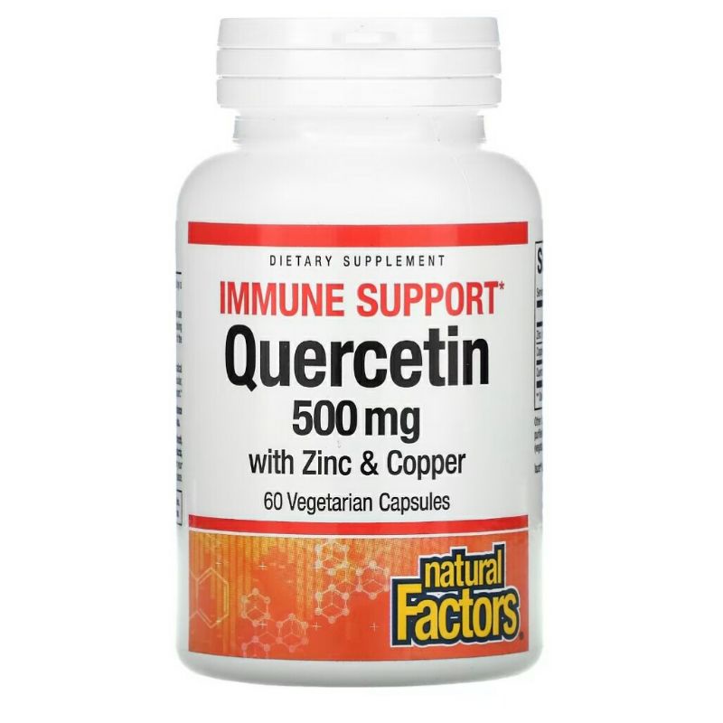 《現貨》槲皮素 Quercetin 500mg + zinc 15 mg + Copper 1 mg 60顆