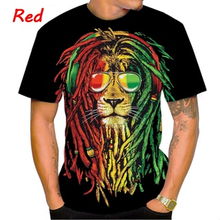 Hot Summer Pop Star Bob Marley 3DT 襯衫印花潮流時尚休閒圓領短袖T恤上衣