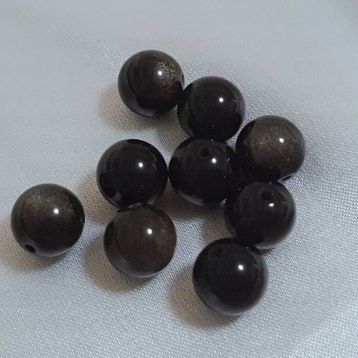 圓珠--金沙耀石（8.3 - 10.3mm）水晶散珠 珠子 避邪 擋煞 排除負能量 手串diy材料