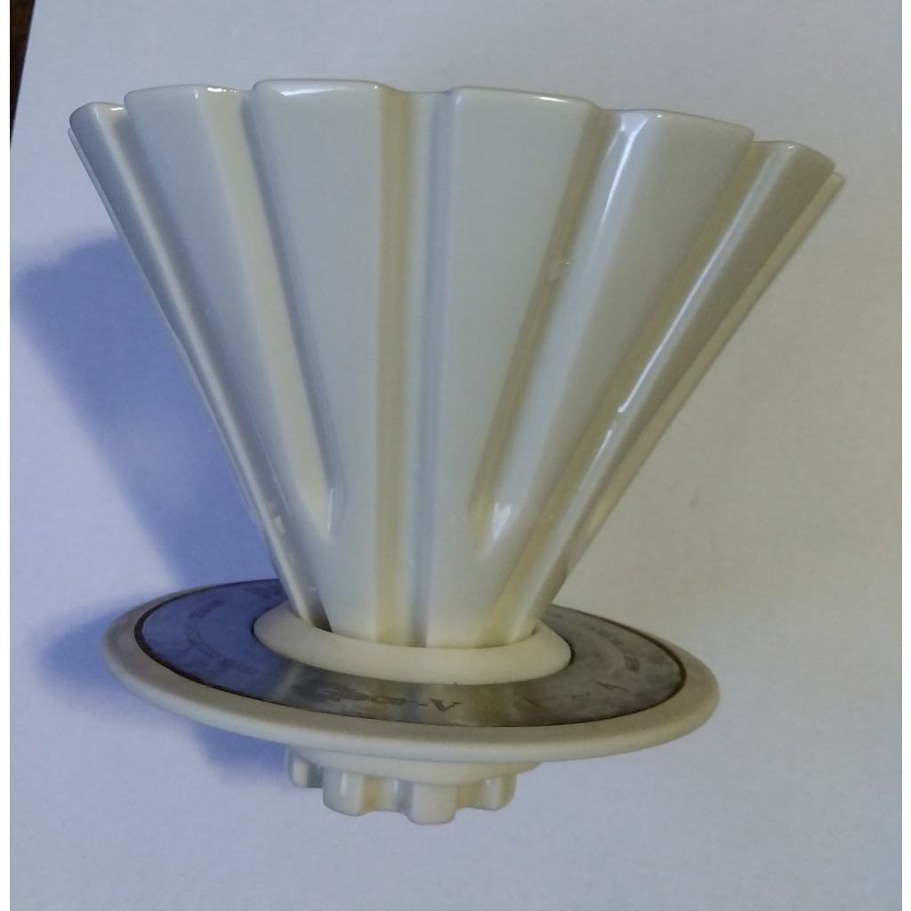 咖啡濾杯 2~4人份 適用 V02濾紙 錐型濾杯 JUNIOR 喬尼亞 Gear-V 百褶陶瓷濾杯