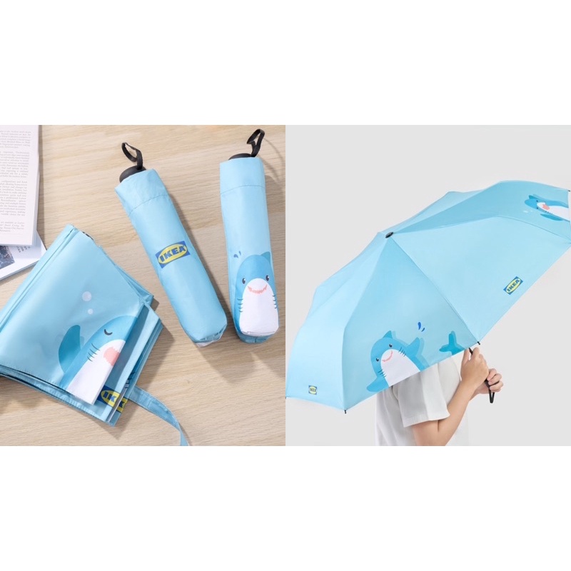IKEA正版 全新限量  集點 鯊鯊雨傘 鯊魚摺疊雨傘