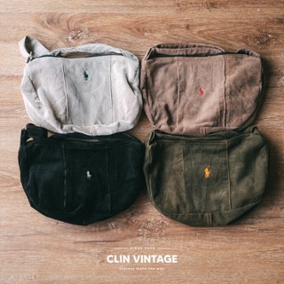 西林 CLIN｜古著｜Polo Ralph Lauren 燈芯絨改製側揹包（多款可選 古著 小包 半月包 中性 品牌