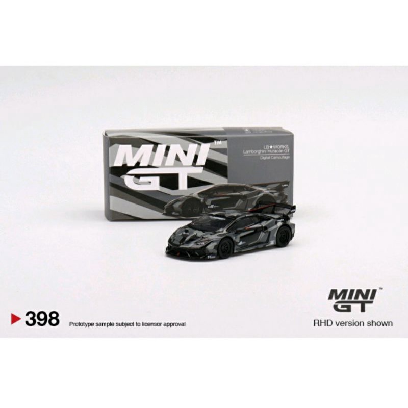 MINI GT LB WORKS Lamborghini Huracan GT 迷彩塗裝 小牛 398 模型車