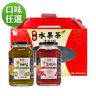 【韓味不二】韓國花泉 傳統茶禮盒1kg x 2入 口味任選 (梅實/石榴/百香果/五味子/覆盆子茶)